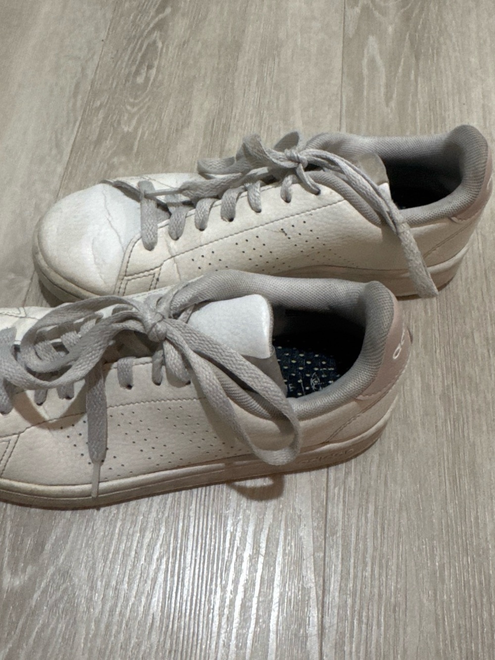 adidas Women's White and Light Gray Sneakers